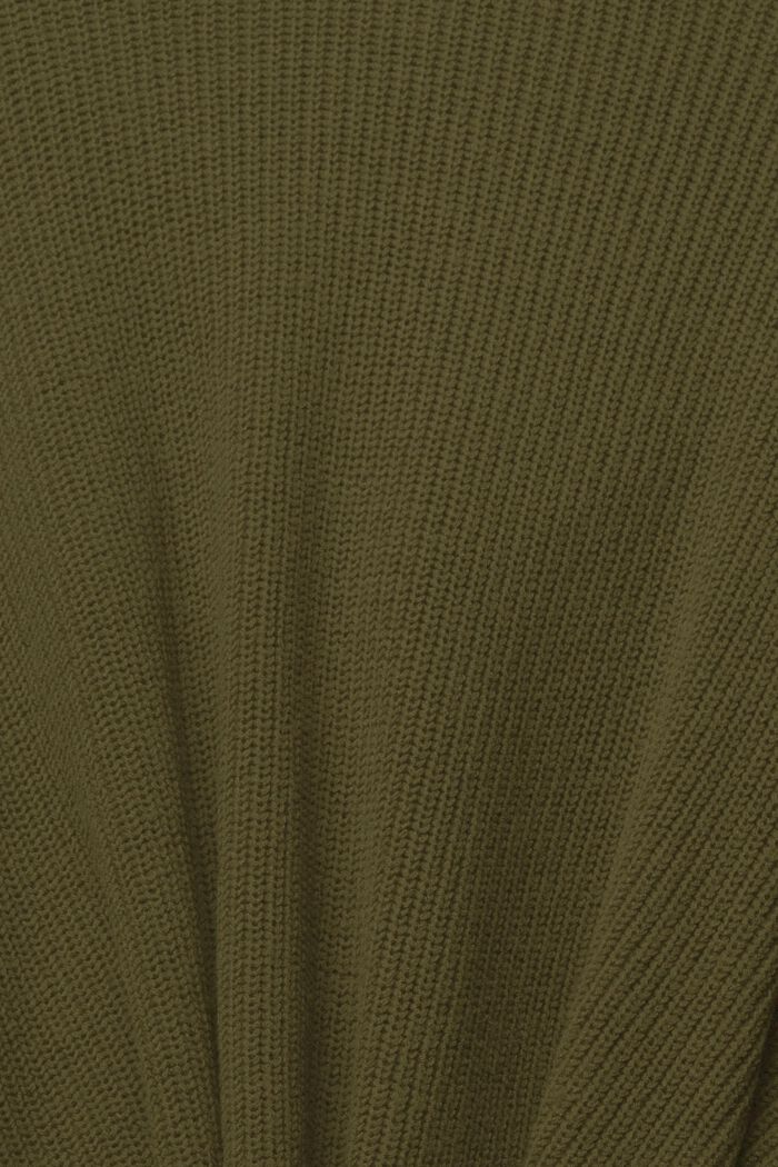 Gebreide hoodie, KHAKI GREEN, detail image number 1