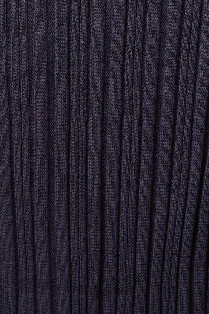 Gebreid poloshirt met knopen aan de voorkant, PETROL BLUE, detail image number 4