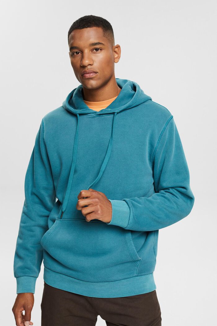 Sweatshirt met capuchon, TEAL BLUE, detail image number 0