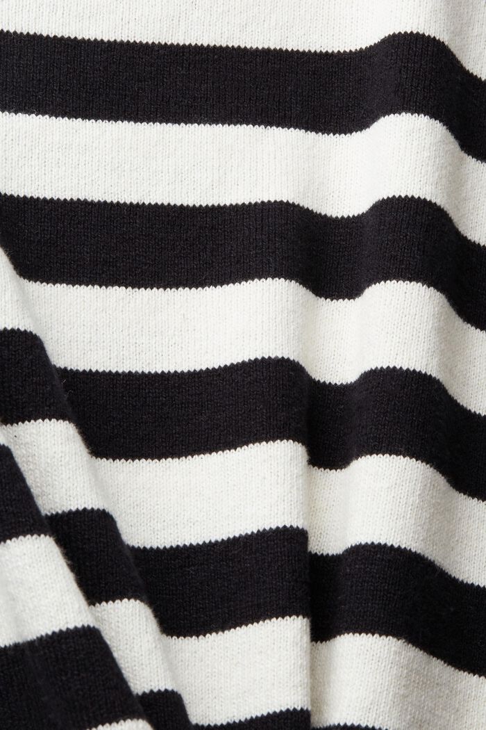 Met linnen: gebreide trui met strepen, OFF WHITE, detail image number 4