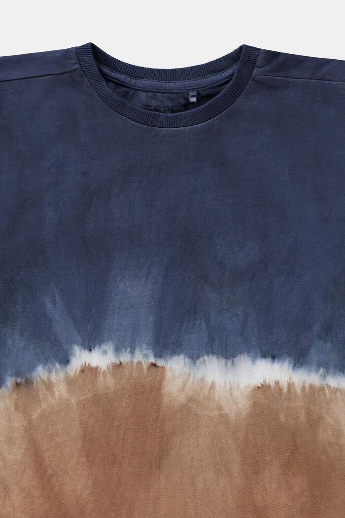T-shirt met een tweekleurige batiklook, GREY BLUE, detail image number 2