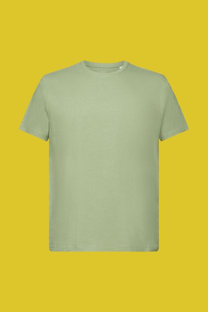 Jersey T-shirt, mix van katoen en linnen