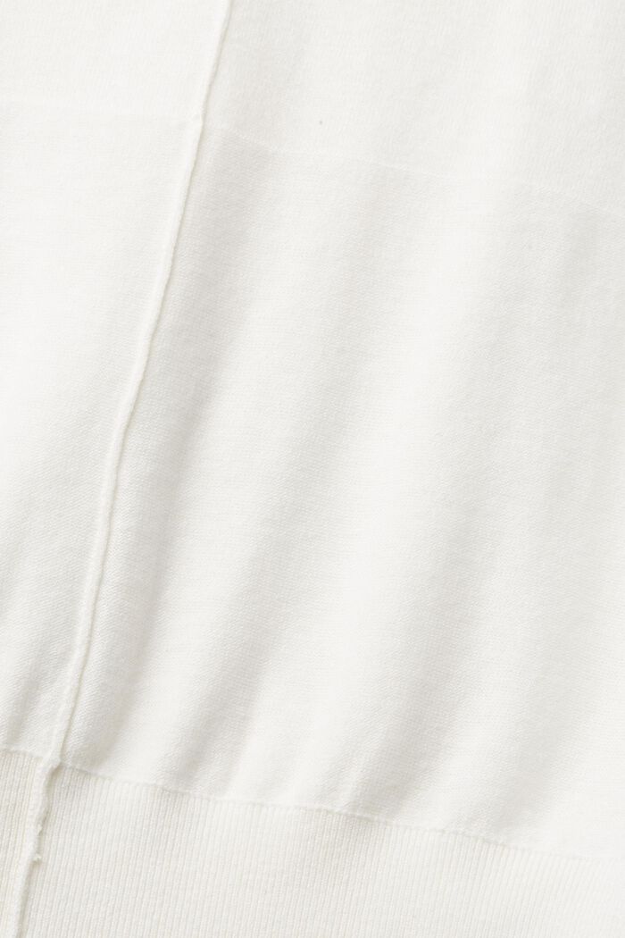 Met linnen: fijngebreide trui, WHITE, detail image number 4