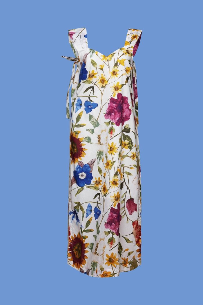 Midi-jurk met motief, WHITE, detail image number 6