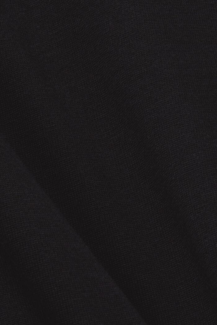 T-shirt van organic cotton met geometrische print, BLACK, detail image number 5