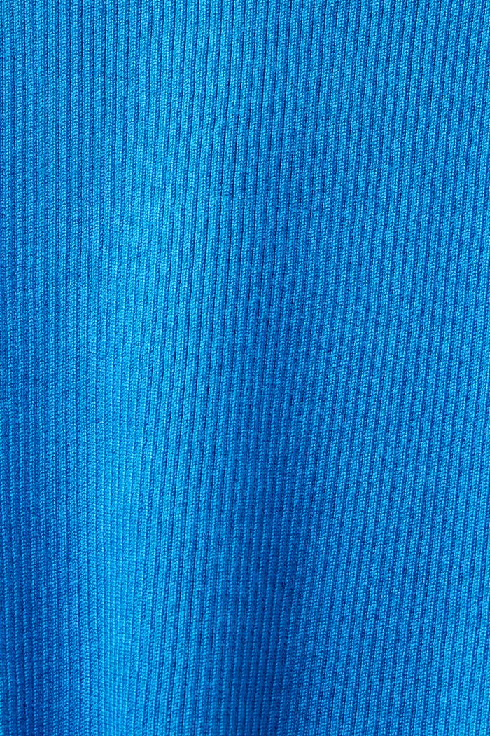 Ribgebreide trui met ronde hals, BLUE, detail image number 5