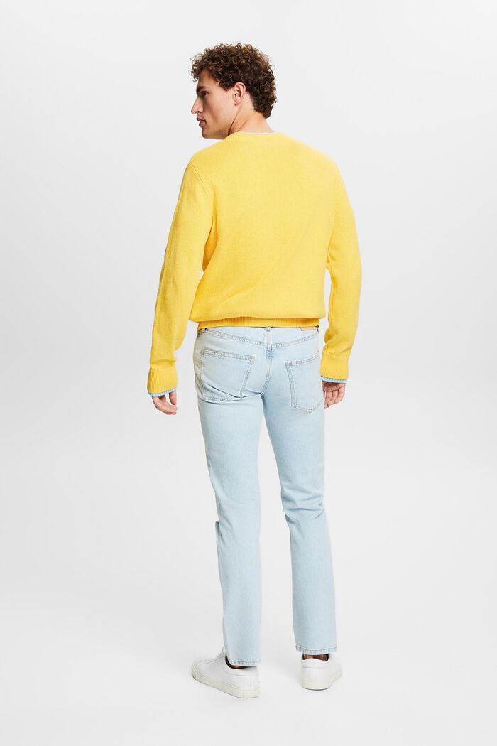 Slim fit jeans met middelhoge taille, BLUE LIGHT WASHED, detail image number 2