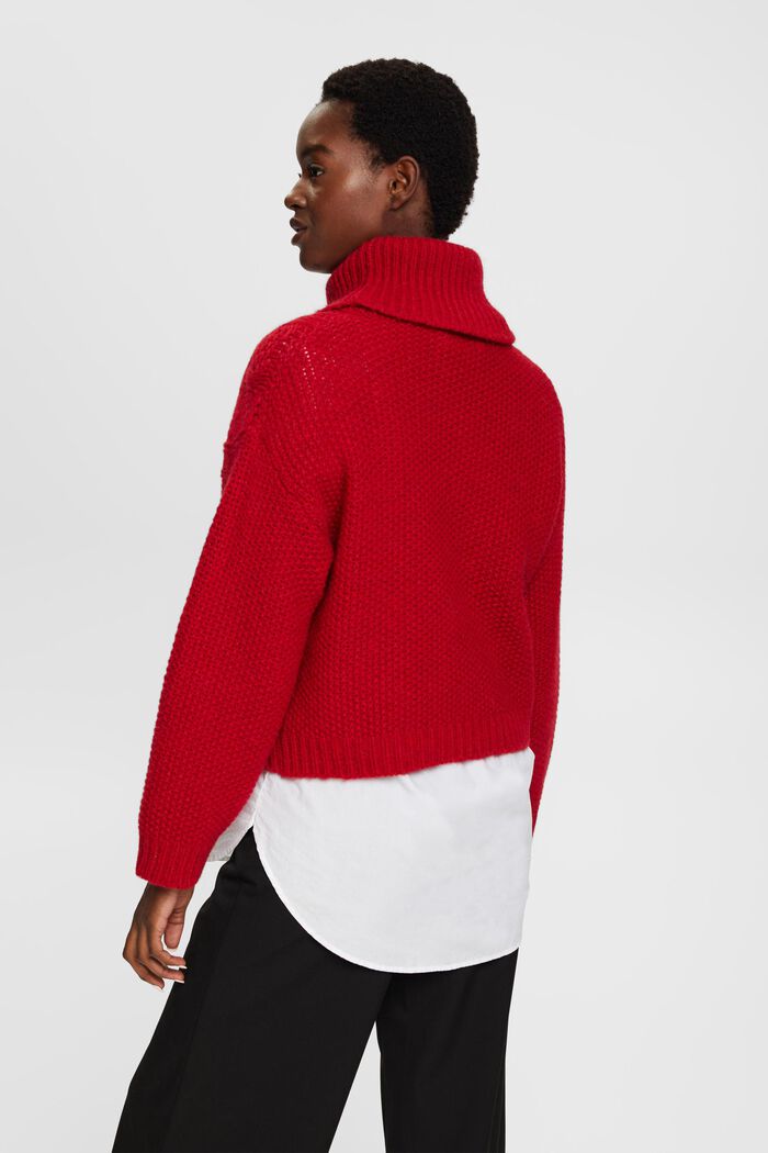 Sweaters, DARK RED, detail image number 3