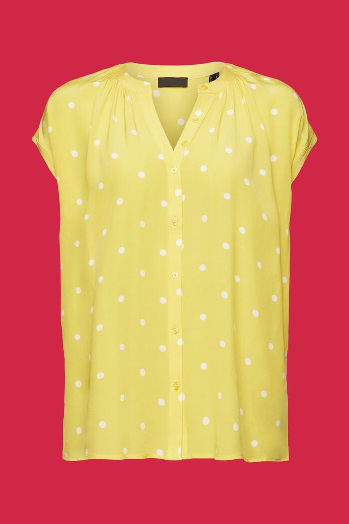 Blouses woven, LIGHT YELLOW, detail image number 6