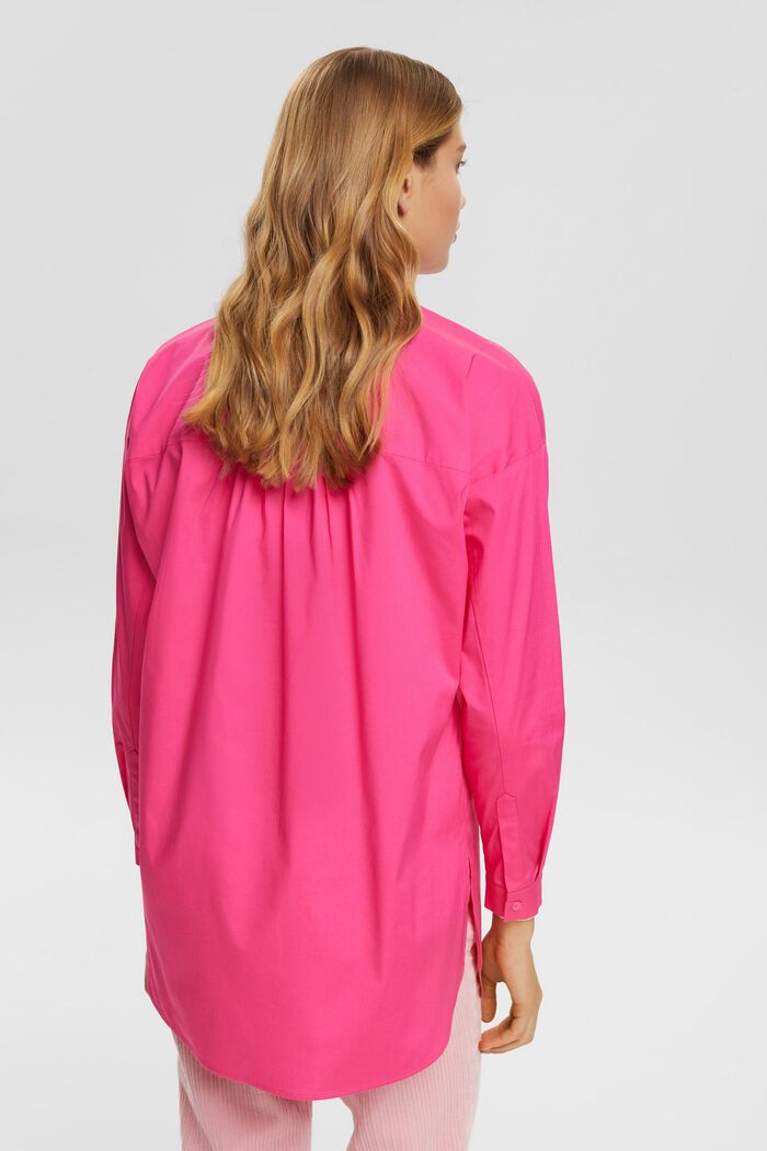 Katoenen blouse met een zak, PINK FUCHSIA, detail image number 3