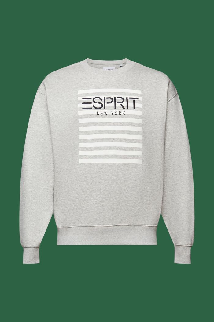 Sweatshirt met logo, LIGHT GREY, detail image number 6