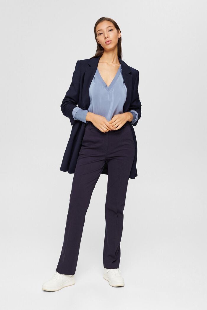 Oversized blouse met LENZING™ ECOVERO™, GREY BLUE, detail image number 1