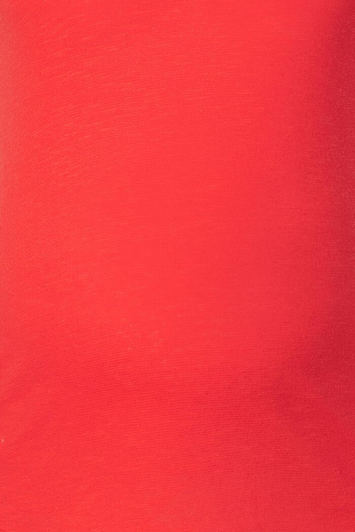 Met linnen: T-shirt met V-hals voor en achter, RED, detail image number 2