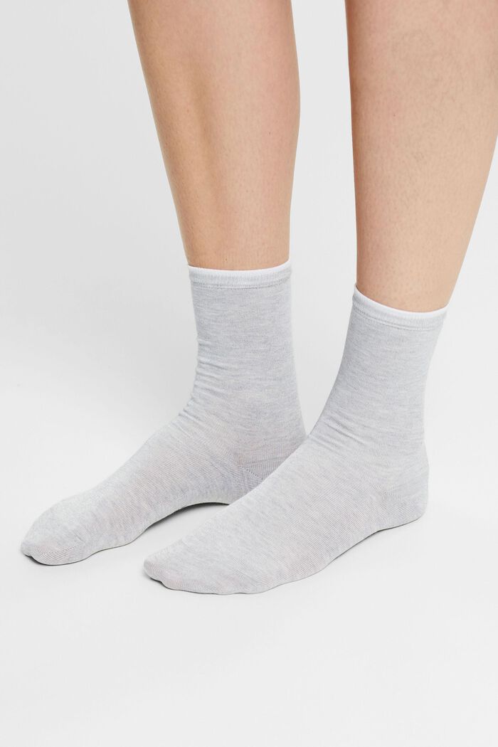 2 paar sokken van een mix met biologisch katoen, STORM GREY, detail image number 2