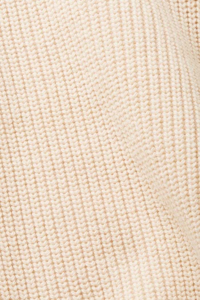 Gebreide trui met halflange rits, LIGHT TAUPE, detail image number 4