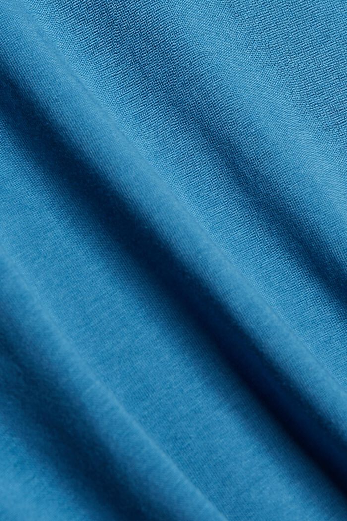Jersey T-shirt met print, 100% biologisch katoen, PETROL BLUE, detail image number 4