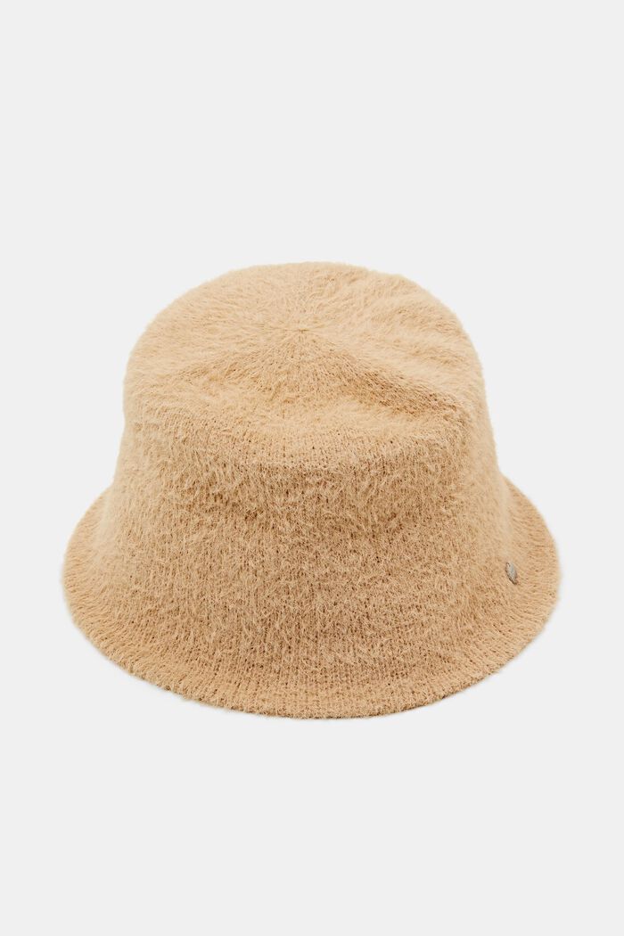 Gebreide bucket hat, SAND, detail image number 0