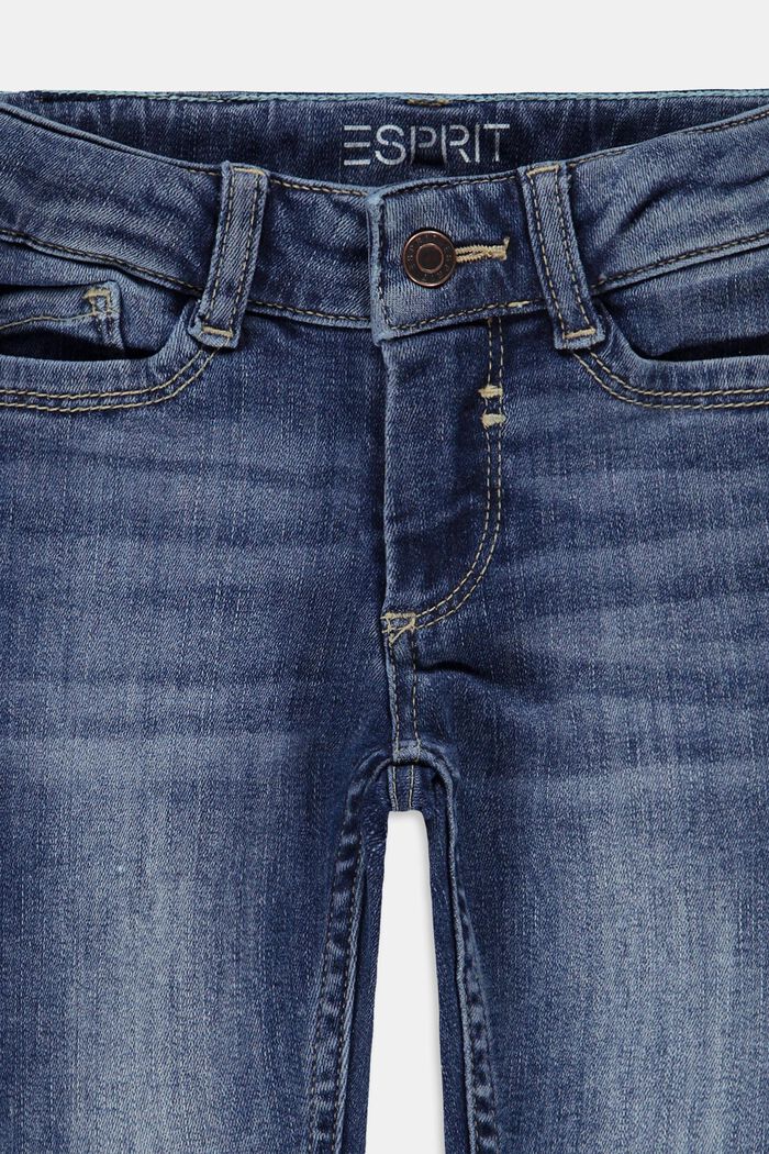 Capri-jeans met verstelbare band, BLUE MEDIUM WASHED, detail image number 2