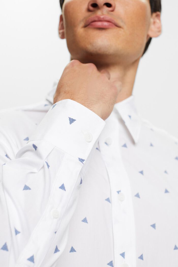 Shirt met motief, 100% katoen, NEW WHITE, detail image number 2