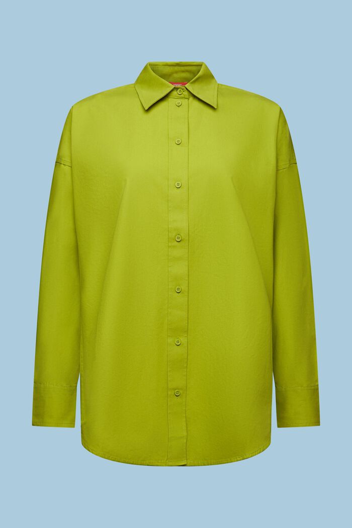 Shirt van katoen-popeline, LEAF GREEN, detail image number 6