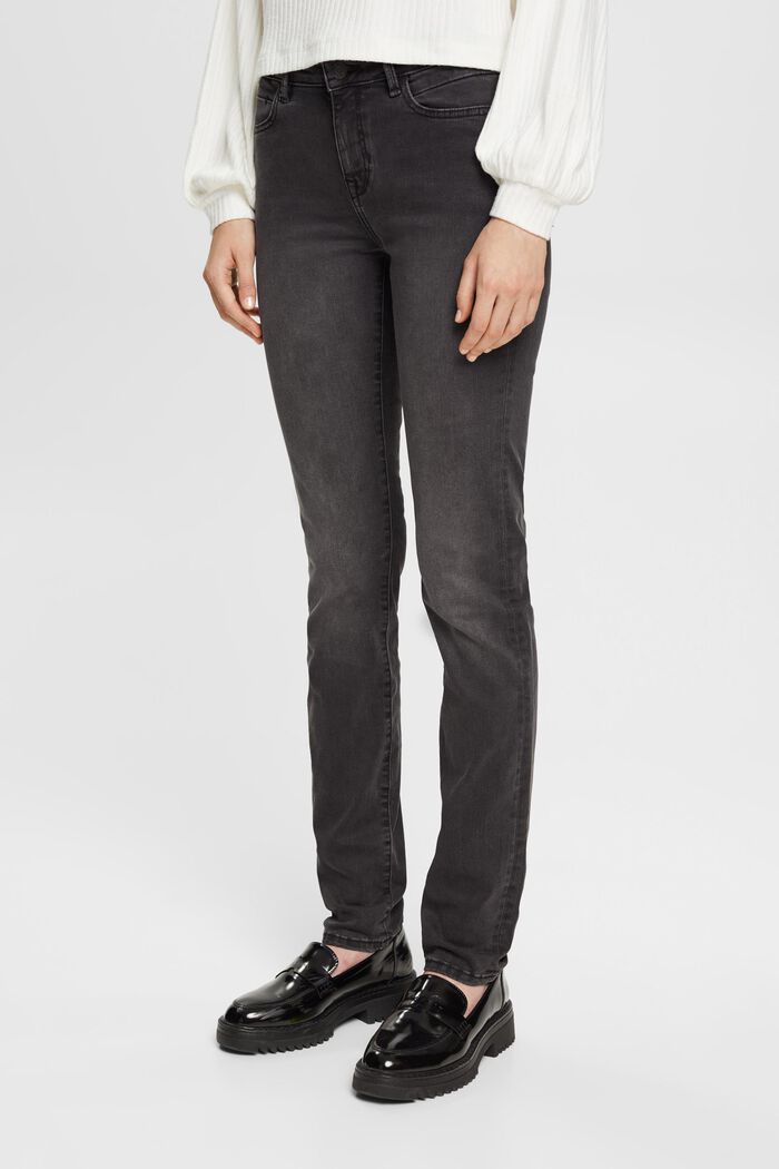 Mid-rise slim fit stretchjeans, Dual Max, GREY DARK WASHED, detail image number 0