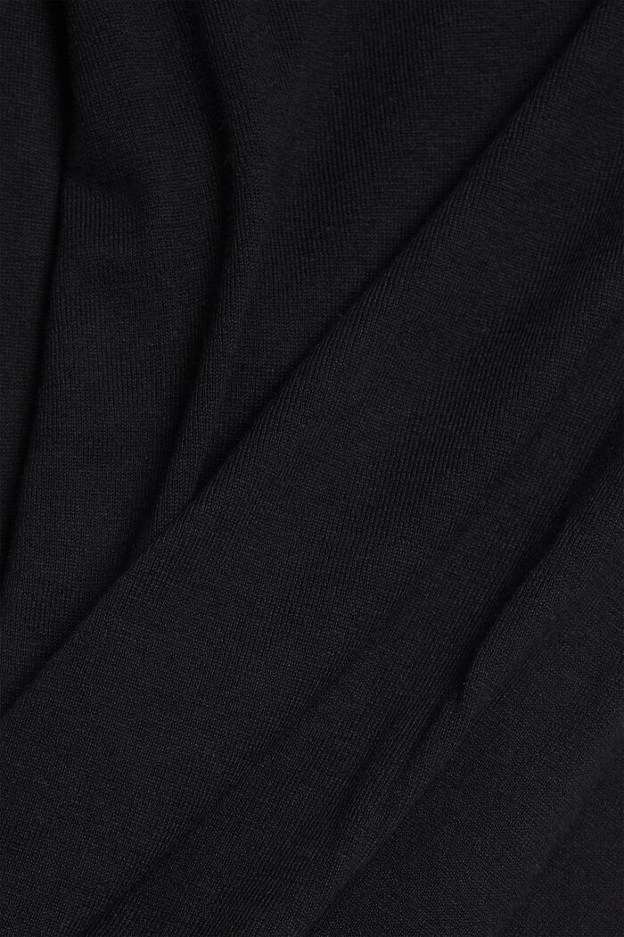 Basic trui van een mix van biologisch katoen, BLACK, detail image number 1
