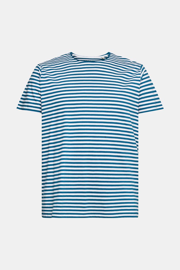 Jersey T-shirt met streepmotief, PETROL BLUE, detail image number 5