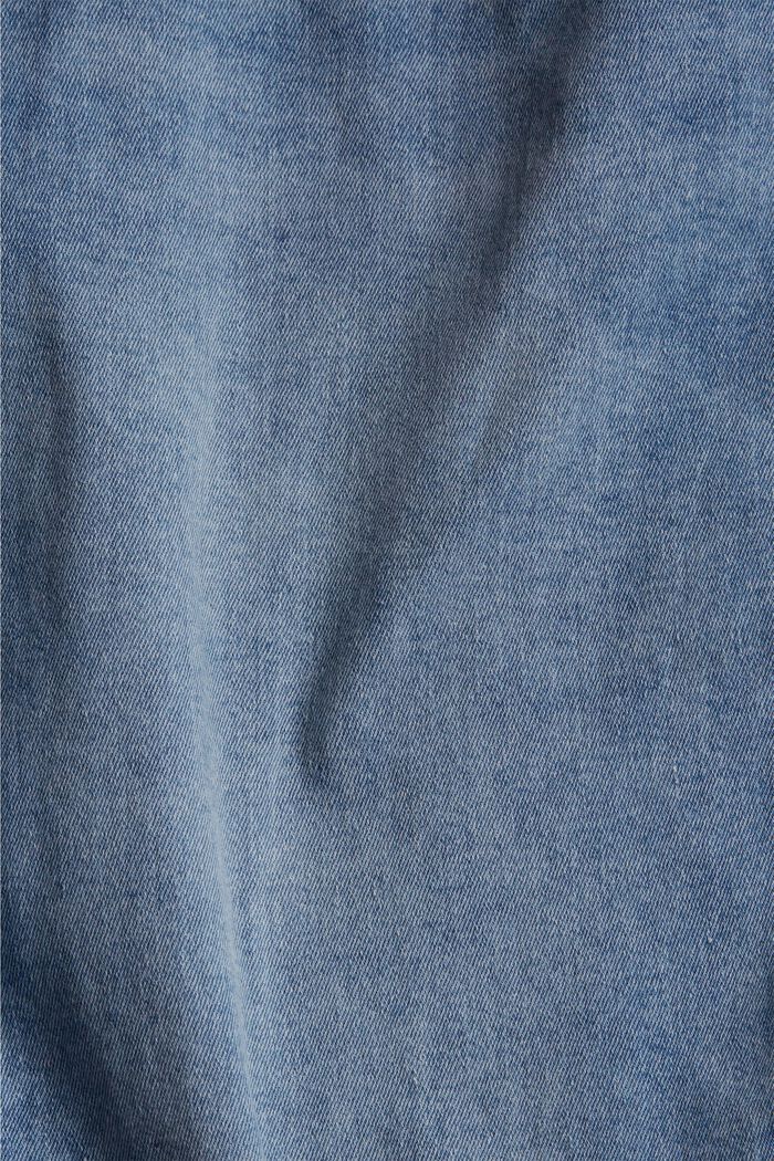 CURVY jeans met destroyed effect, BLUE LIGHT WASHED, detail image number 1