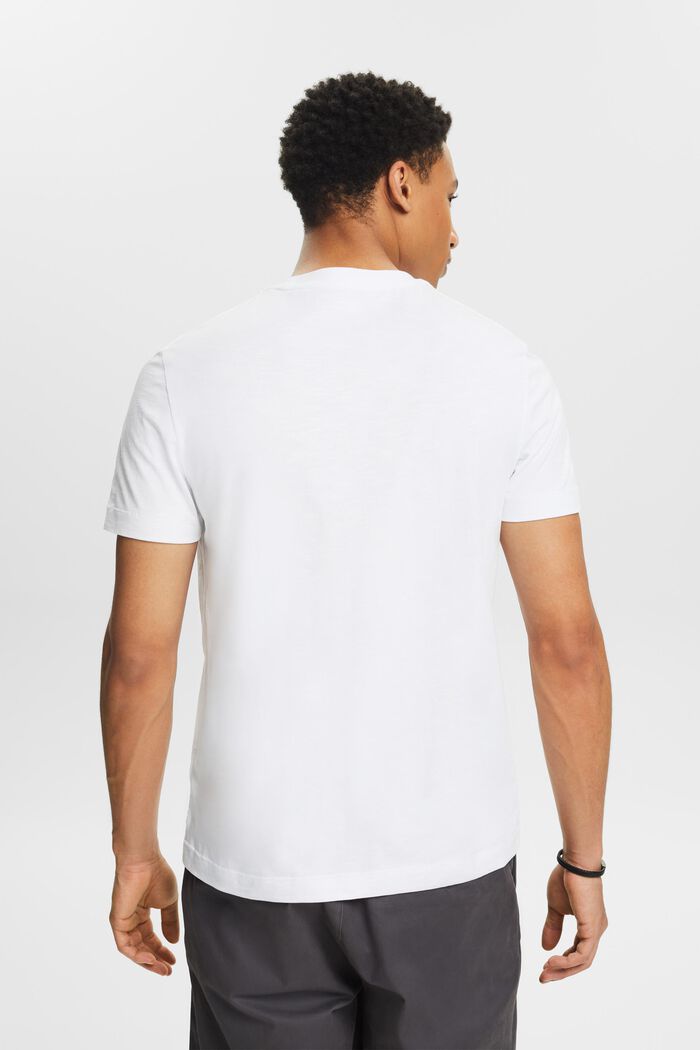 T-shirt met slubstructuur, WHITE, detail image number 2