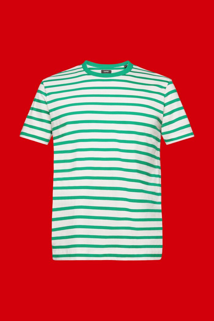 Gestreept T-shirt van duurzaam katoen, GREEN, detail image number 6