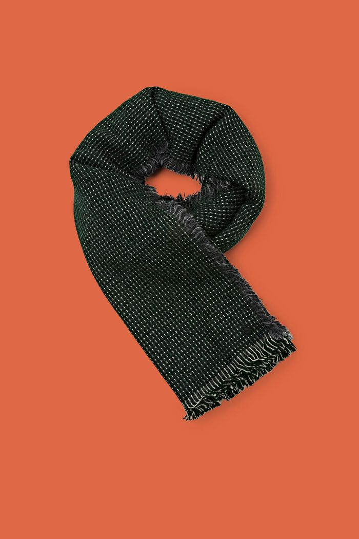 Gestructureerde geweven sjaal, EMERALD GREEN, detail image number 0