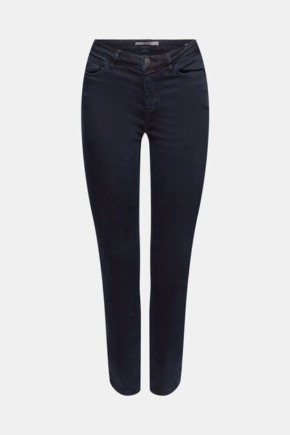 Mid rise skinny jeans, NAVY, overview