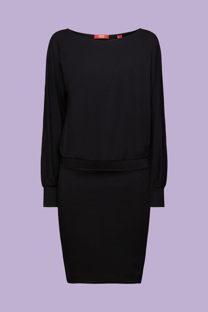 Jersey mini-jurk, BLACK, detail image number 6
