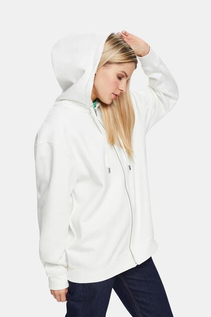 Gerecycled: oversized hoodie met rits