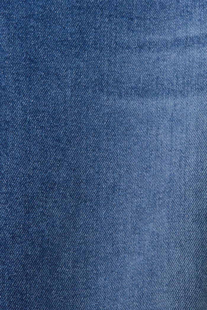 Jeans met middelhoge taille en rechte pijpen, BLUE MEDIUM WASHED, detail image number 7