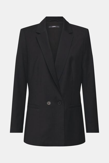 Mix & match double-breasted blazer, BLACK, overview