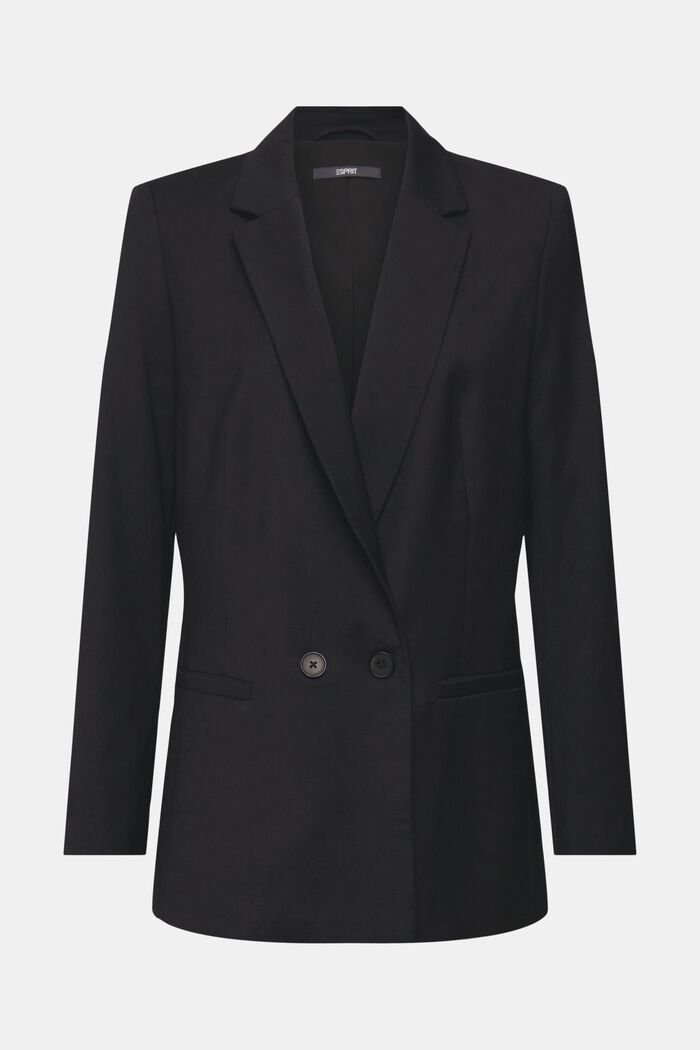 SOFT WOOL mix & match double-breasted blazer, BLACK, detail image number 6