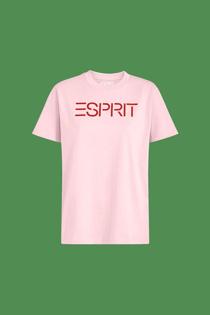 Uniseks T-shirt van katoen-jersey met logo, LIGHT PINK, detail image number 6