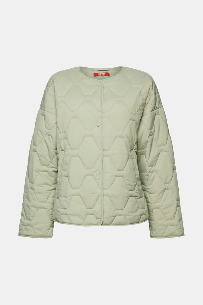 Gerecycled: lichte gewatteerde jas, DUSTY GREEN, detail image number 5