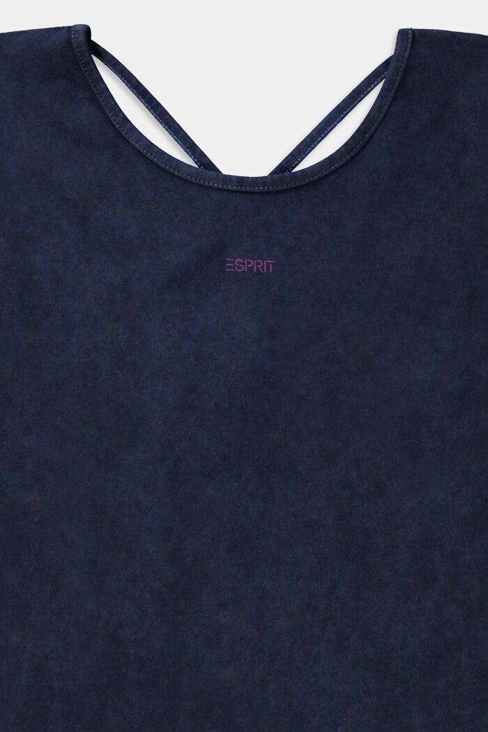 T-shirt met een verwassen look, BLUE DARK WASHED, detail image number 2