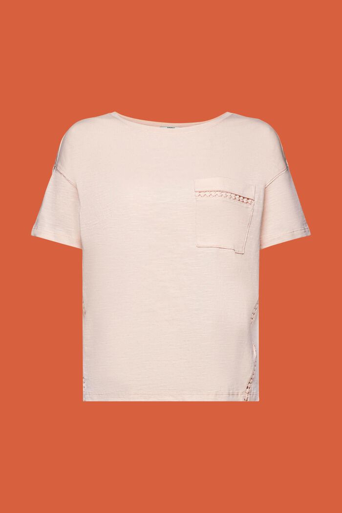 T-shirt met kanten linten, 100% katoen, PASTEL PINK, detail image number 6