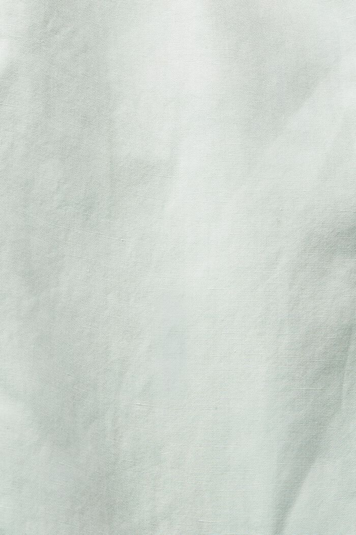 Met linnen: broek met knoopsluiting, DUSTY GREEN, detail image number 4
