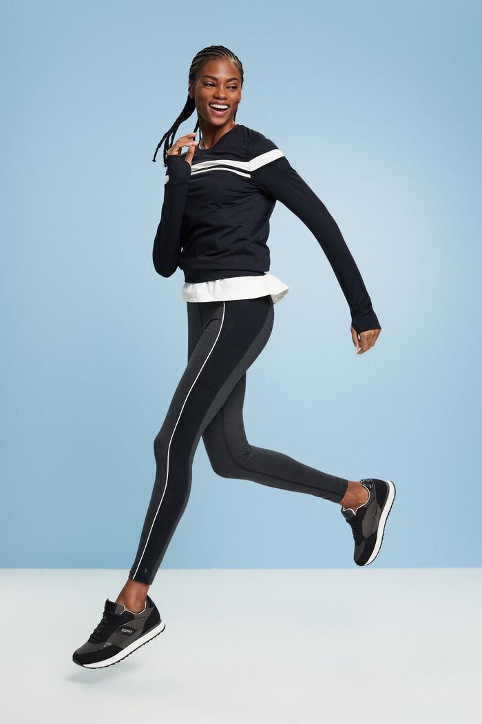 Warme sportieve legging, E-DRY, BLACK, detail image number 1