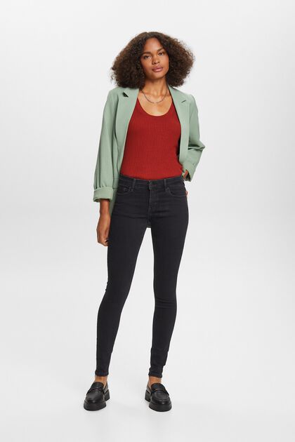 Gerecycled: mid rise skinny jeans