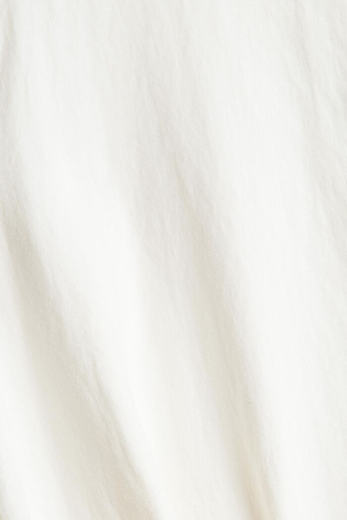 Katoenen jurk met strikceintuur, OFF WHITE, detail image number 4