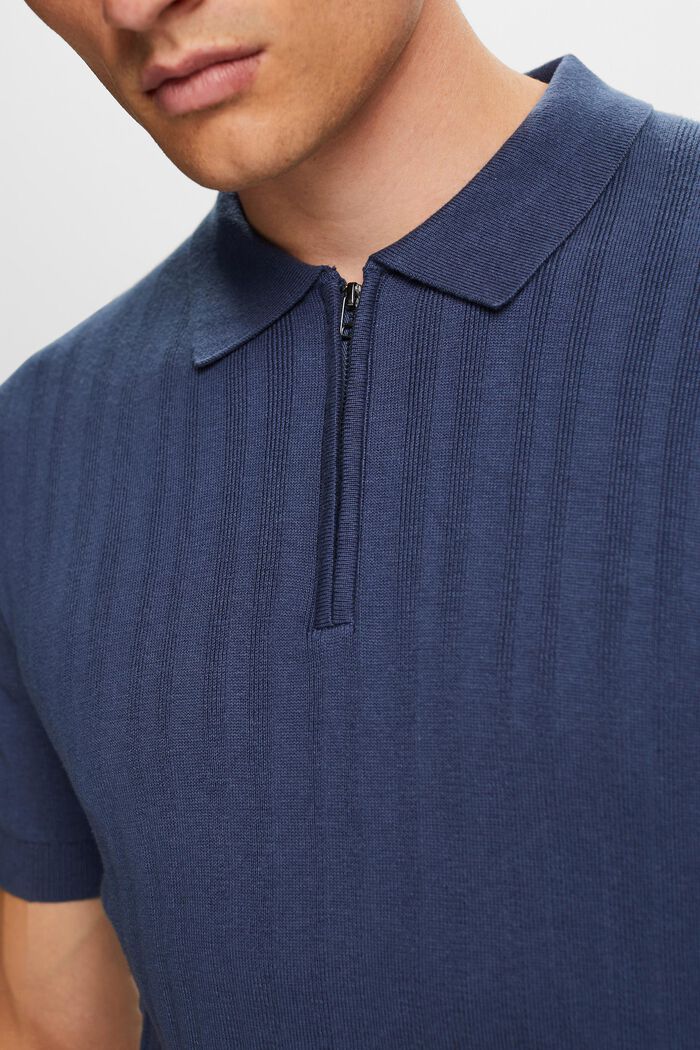 Poloshirt met slim fit, GREY BLUE, detail image number 2