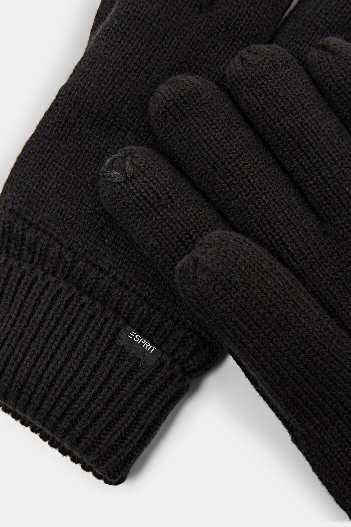 Handschoenen van een wolmix met 3M™ Thinsulate™, BLACK, detail image number 1