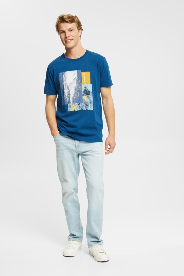 T-shirt met print, PETROL BLUE, detail image number 4