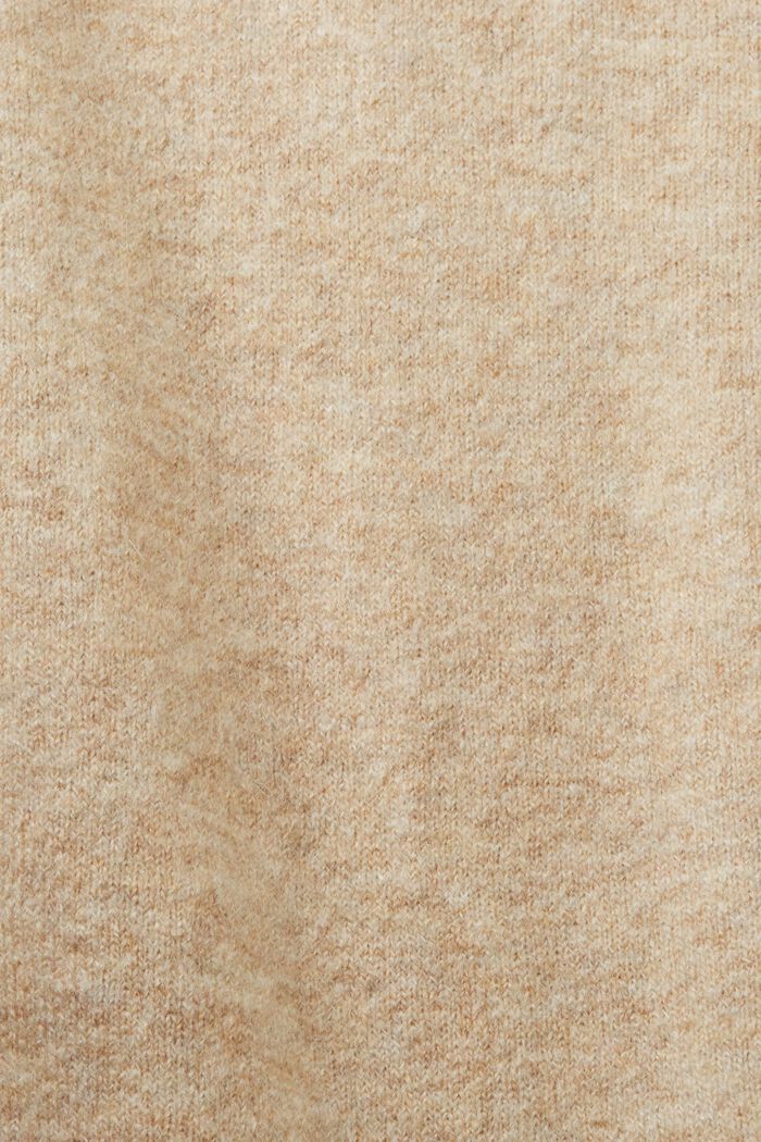 Gebreid mouwloos vest van een wolmix, SAND, detail image number 5