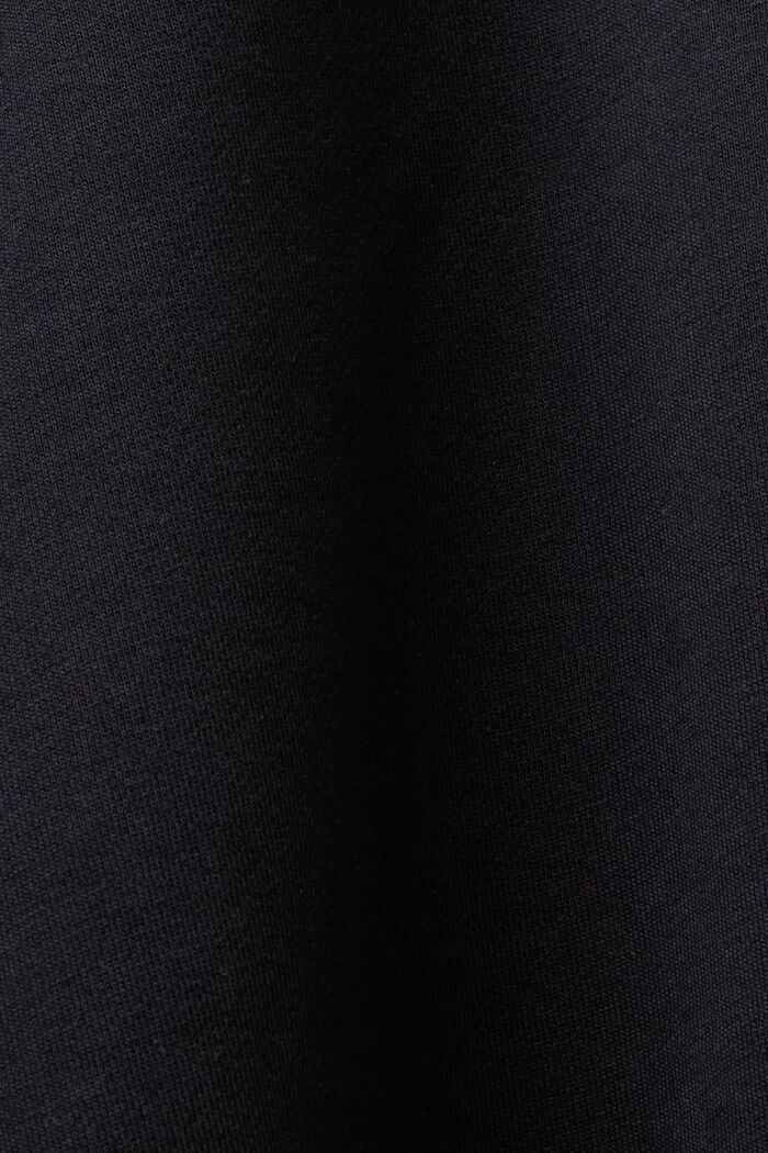 Uniseks fleece sweatshirt met logo, BLACK, detail image number 5